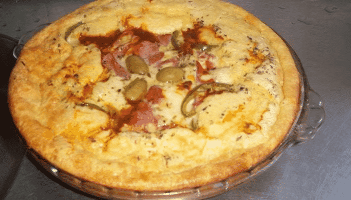 Torta de batata com frangro cremoso